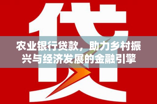 洋县农业银行贷款，助力乡村振兴与经济发展的金融引擎
