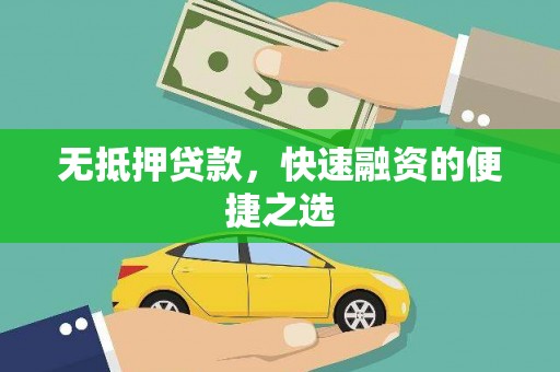 洋县无抵押贷款，快速融资的便捷之选