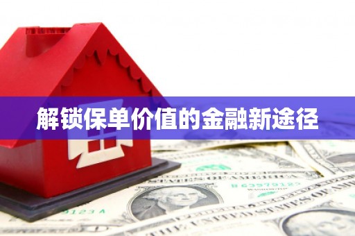 洋县解锁保单价值的金融新途径