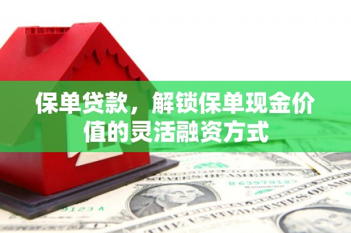 洋县保单贷款，解锁保单现金价值的灵活融资方式