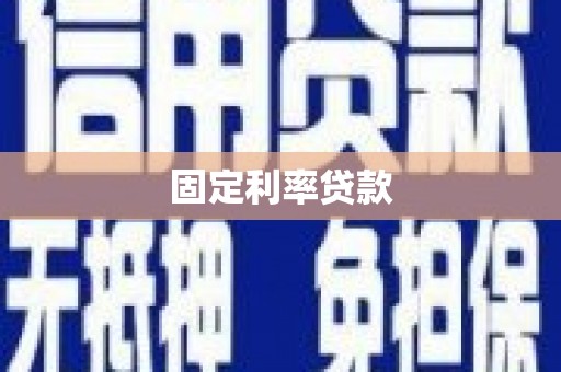 洋县固定利率贷款