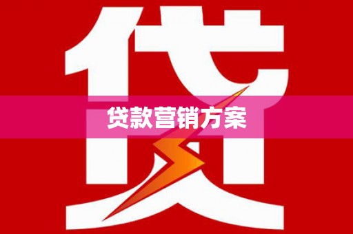 洋县贷款营销方案
