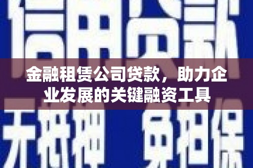 洋县金融租赁公司贷款，助力企业发展的关键融资工具