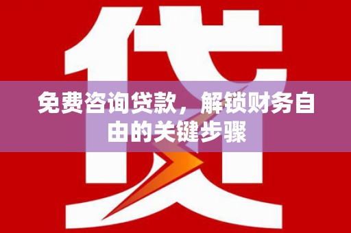 洋县免费咨询贷款，解锁财务自由的关键步骤