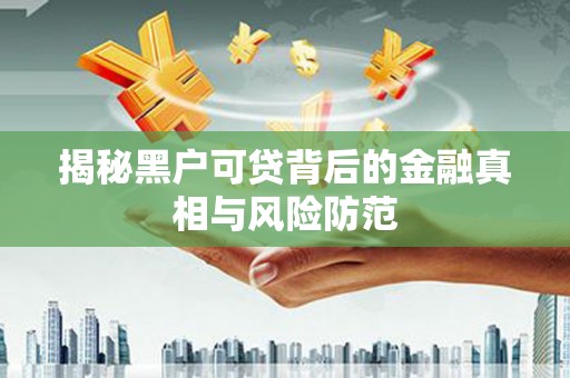 洋县揭秘黑户可贷背后的金融真相与风险防范