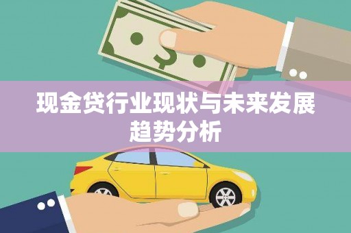 洋县现金贷行业现状与未来发展趋势分析