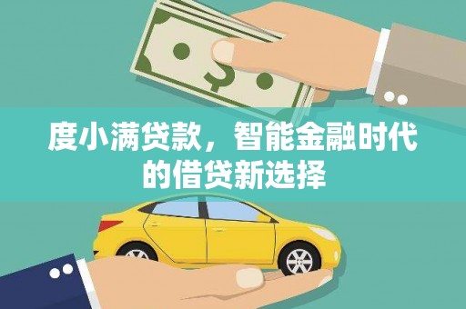 洋县度小满贷款，智能金融时代的借贷新选择