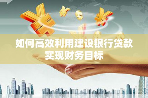 洋县如何高效利用建设银行贷款实现财务目标