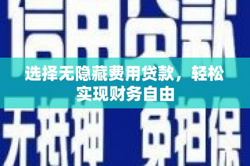 洋县选择无隐藏费用贷款，轻松实现财务自由