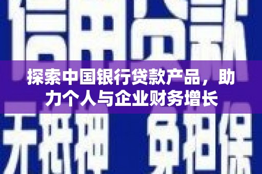 洋县探索中国银行贷款产品，助力个人与企业财务增长