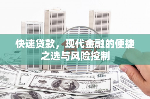洋县快速贷款，现代金融的便捷之选与风险控制