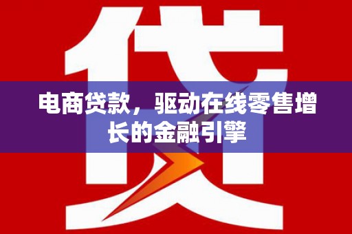 洋县电商贷款，驱动在线零售增长的金融引擎