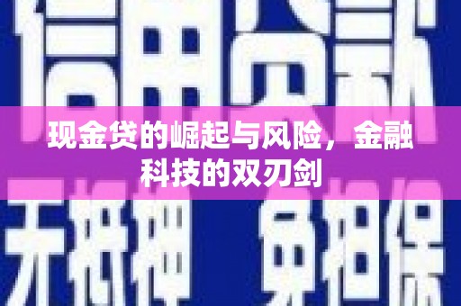 洋县现金贷的崛起与风险，金融科技的双刃剑