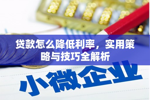 洋县贷款怎么降低利率，实用策略与技巧全解析