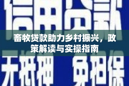 洋县畜牧贷款助力乡村振兴，政策解读与实操指南