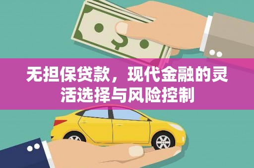 洋县无担保贷款，现代金融的灵活选择与风险控制