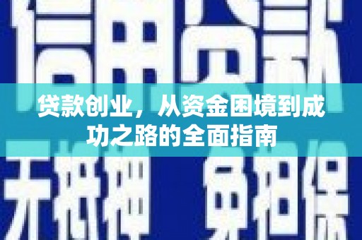 洋县贷款创业，从资金困境到成功之路的全面指南