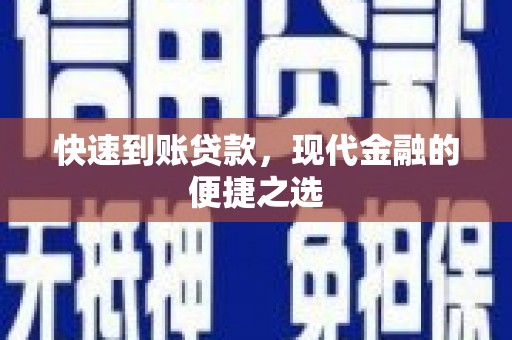 洋县快速到账贷款，现代金融的便捷之选