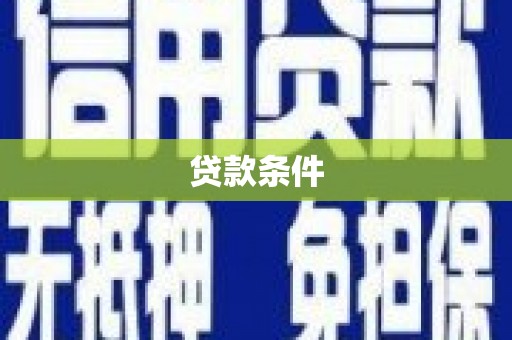 洋县贷款条件