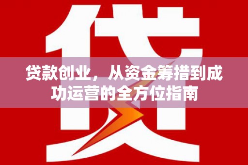 洋县贷款创业，从资金筹措到成功运营的全方位指南