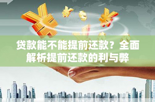 洋县贷款能不能提前还款？全面解析提前还款的利与弊