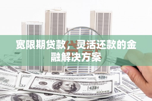 洋县宽限期贷款，灵活还款的金融解决方案