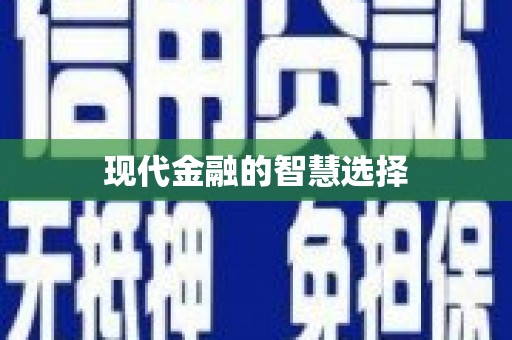 洋县现代金融的智慧选择