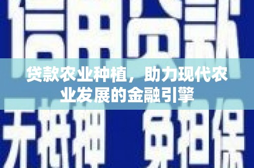 洋县贷款农业种植，助力现代农业发展的金融引擎