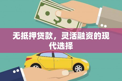洋县无抵押贷款，灵活融资的现代选择