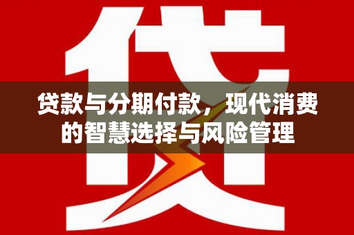 洋县贷款与分期付款，现代消费的智慧选择与风险管理