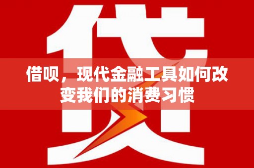 洋县借呗，现代金融工具如何改变我们的消费习惯