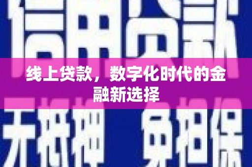 洋县线上贷款，数字化时代的金融新选择