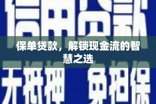 洋县保单贷款，解锁现金流的智慧之选