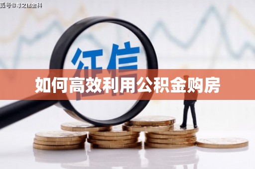 洋县如何高效利用公积金购房