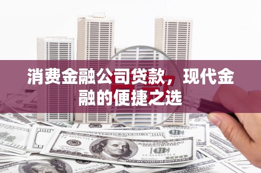 洋县消费金融公司贷款，现代金融的便捷之选