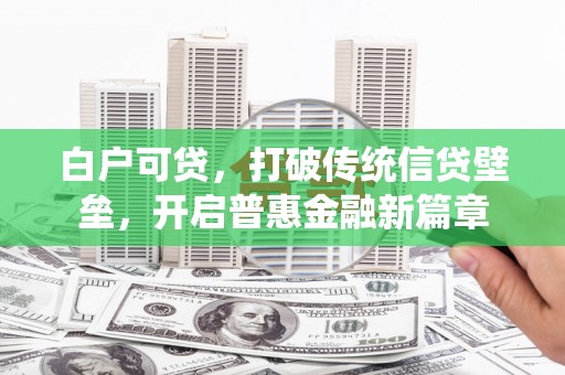 洋县白户可贷，打破传统信贷壁垒，开启普惠金融新篇章