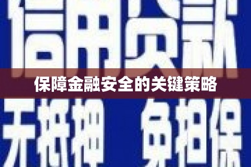 洋县保障金融安全的关键策略
