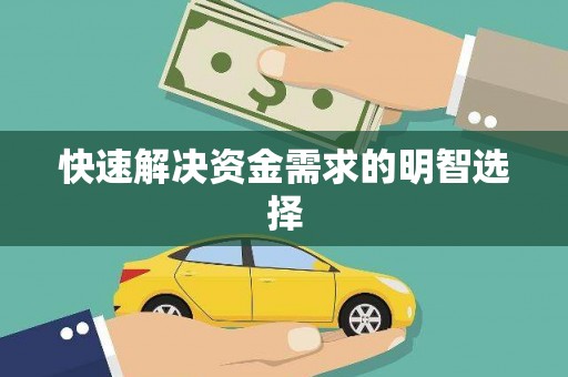 洋县快速解决资金需求的明智选择