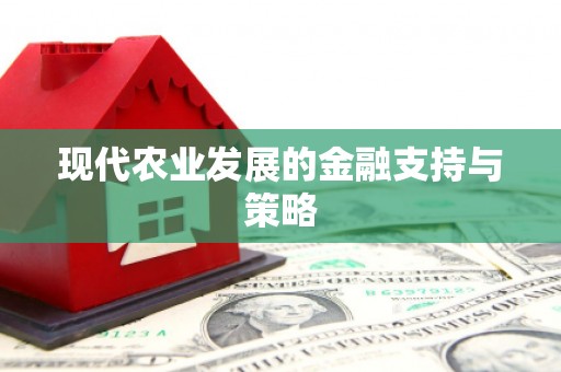 洋县现代农业发展的金融支持与策略
