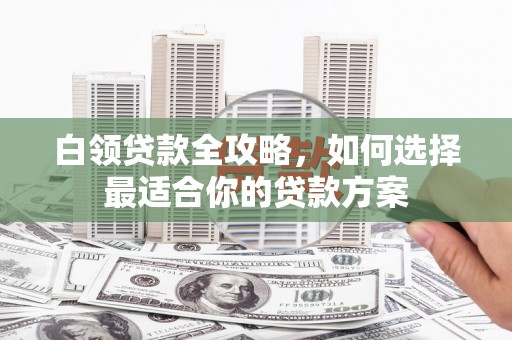 洋县白领贷款全攻略，如何选择最适合你的贷款方案