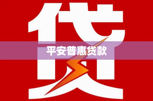洋县平安普惠贷款