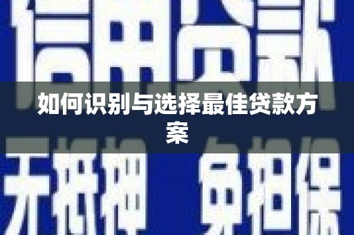 洋县如何识别与选择最佳贷款方案