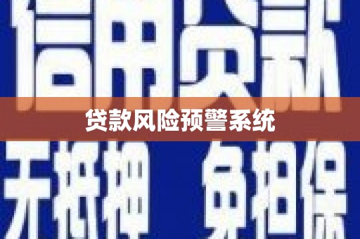 洋县贷款风险预警系统