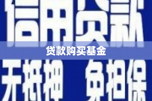 洋县贷款购买基金